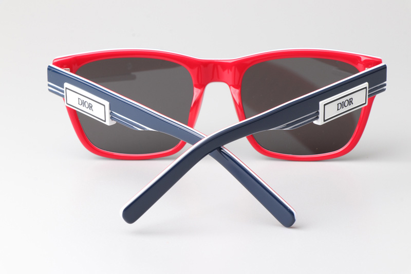 B23S2F Sunglasses Blue Red Gray