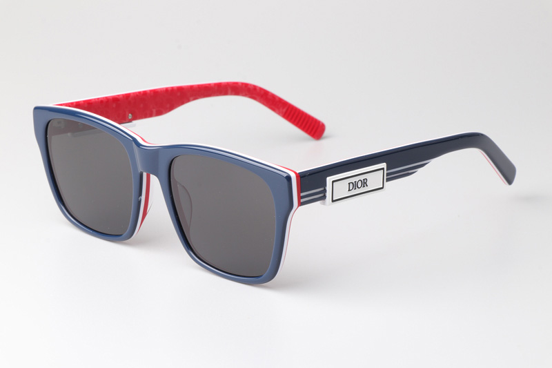 B23S2F Sunglasses Blue Red Gray