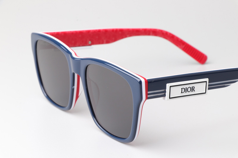 B23S2F Sunglasses Blue Red Gray