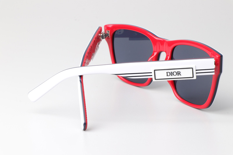 B23S2F Sunglasses White Red Blue