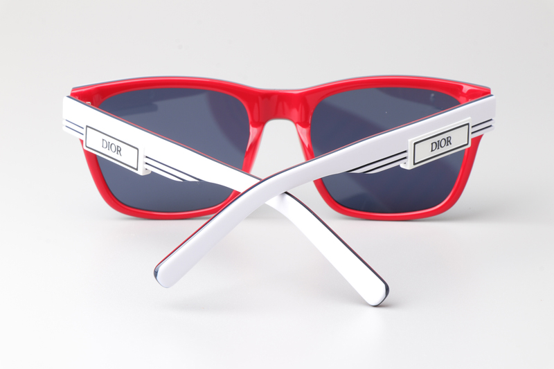 B23S2F Sunglasses White Red Blue