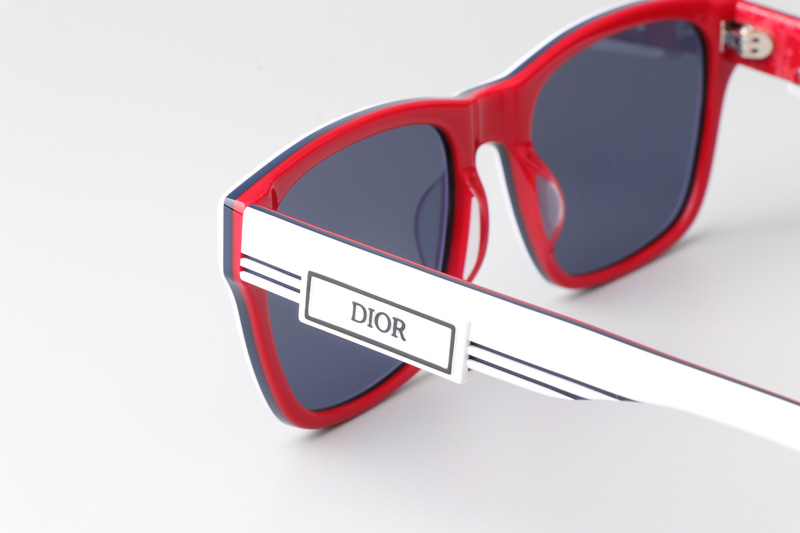 B23S2F Sunglasses White Red Blue