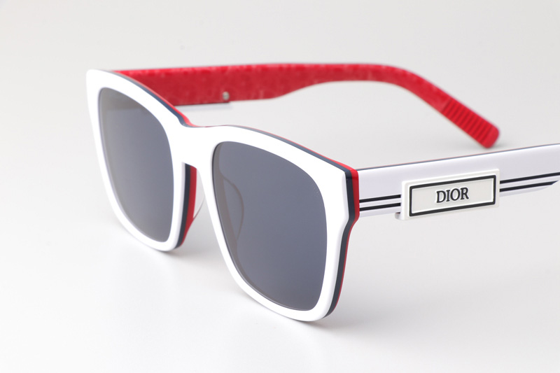 B23S2F Sunglasses White Red Blue