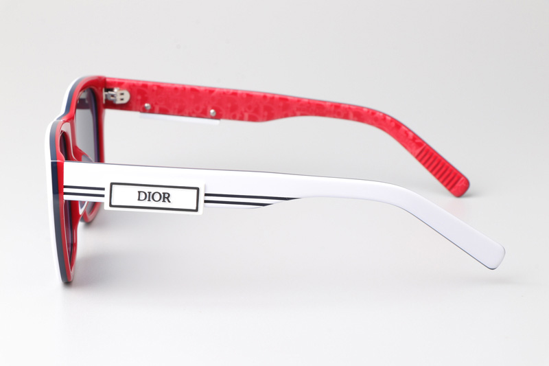 B23S2F Sunglasses White Red Blue