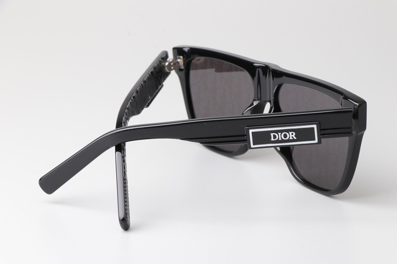 B23S31 Sunglasses Black Silver Logo