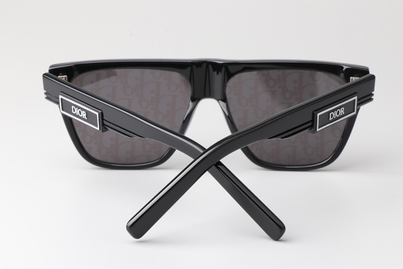 B23S31 Sunglasses Black Silver Logo