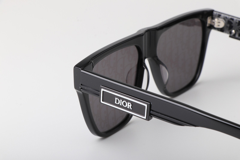 B23S31 Sunglasses Black Silver Logo