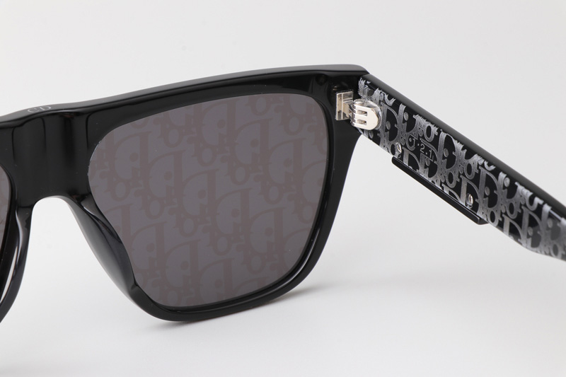 B23S31 Sunglasses Black Silver Logo