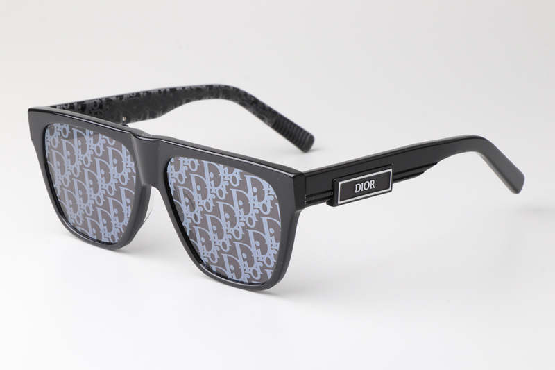 B23S31 Sunglasses Black Silver Logo