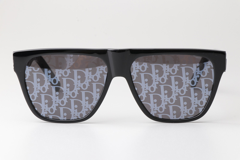 B23S31 Sunglasses Black Silver Logo