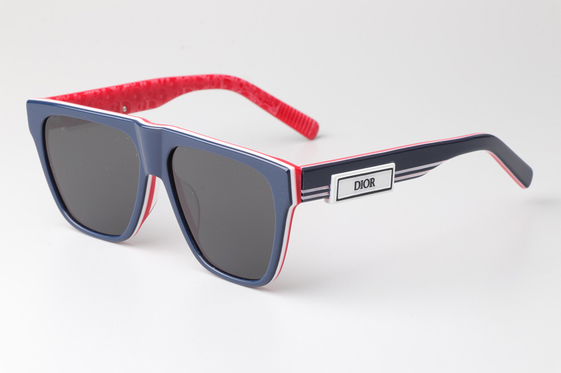 B23S31 Sunglasses Blue Red Gray