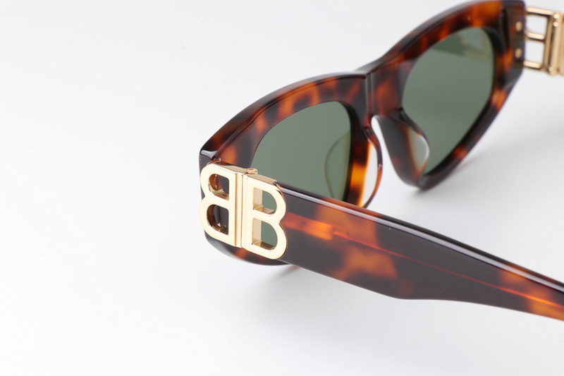 BB0095S Sunglasses Tortoise Green