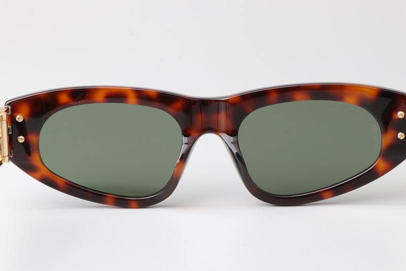 BB0095S Sunglasses Tortoise Green