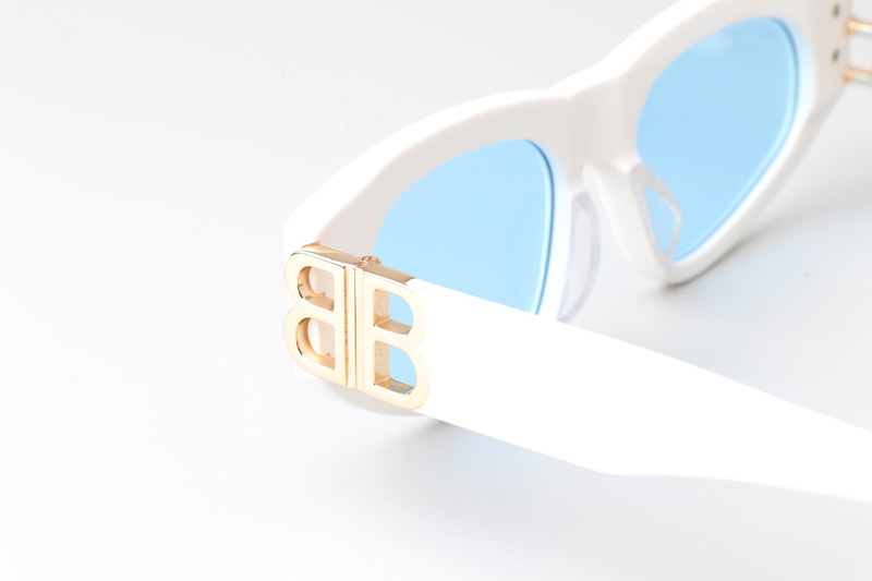 BB0095S Sunglasses White Light Blue