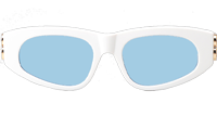 BB0095S Sunglasses White Light Blue