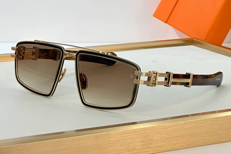 BPS-139A Sunglasses Gold Gradient Brown