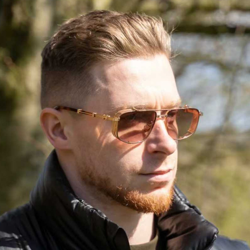 BPS-142D Sunglasses Gold Tortoise Gradient Brown