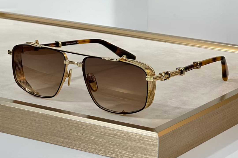 BPS-142D Sunglasses Gold Tortoise Gradient Brown