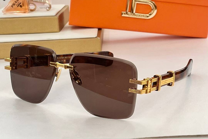 BPS-145B Sunglasses Gold Brown