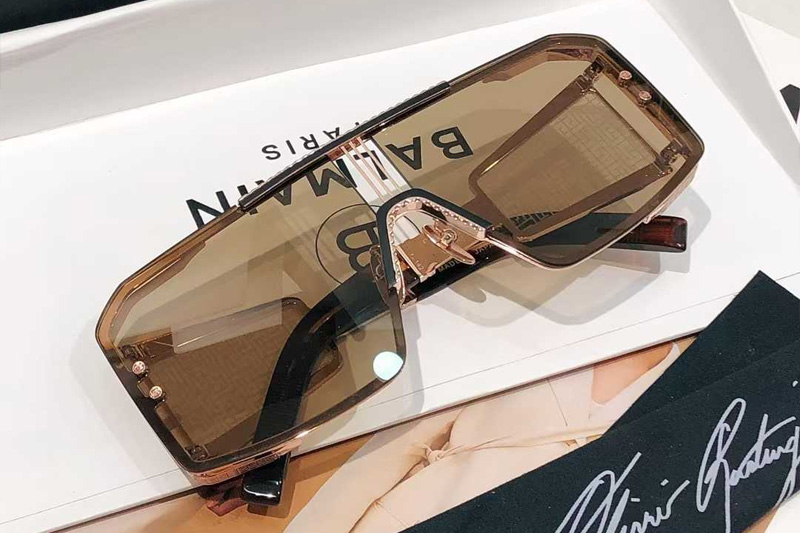 BPS-146 Sunglasses Black Gold Brown