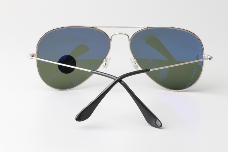 BS3025 Sunglasses Polarized Silver Green