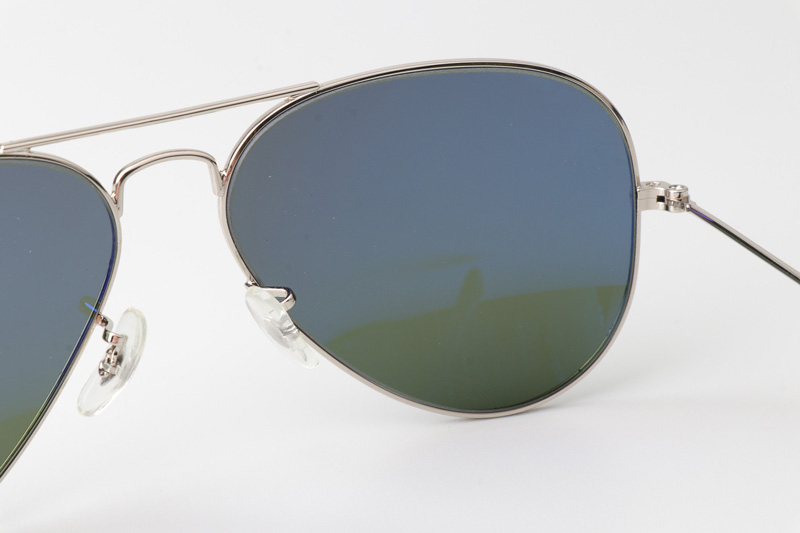 BS3025 Sunglasses Polarized Silver Green