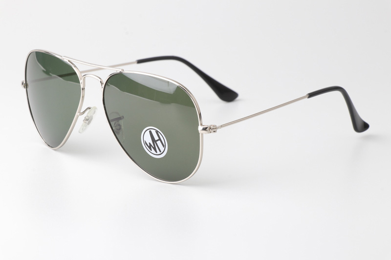 BS3025 Sunglasses Polarized Silver Green