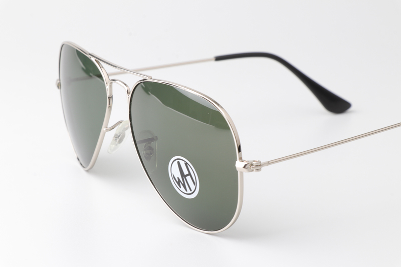 BS3025 Sunglasses Polarized Silver Green