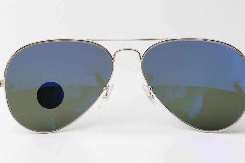 BS3025 Sunglasses Polarized Silver Green