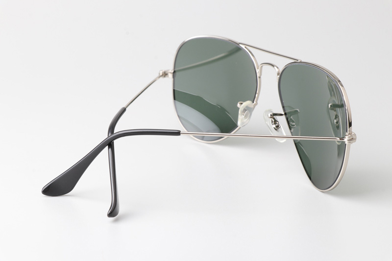 BS3025 Sunglasses Silver Green