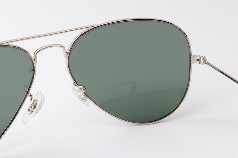 BS3025 Sunglasses Silver Green