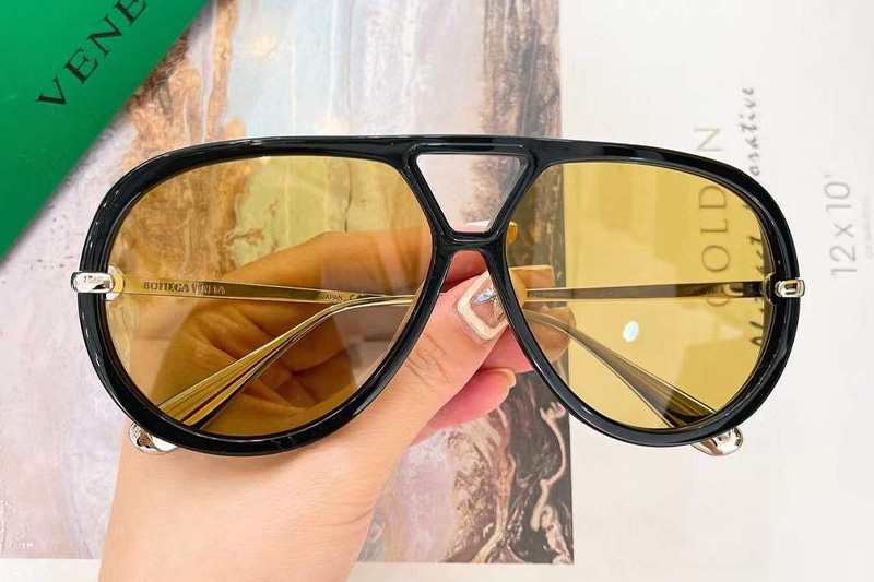 BV1274S Sunglasses Black Silver Yellow