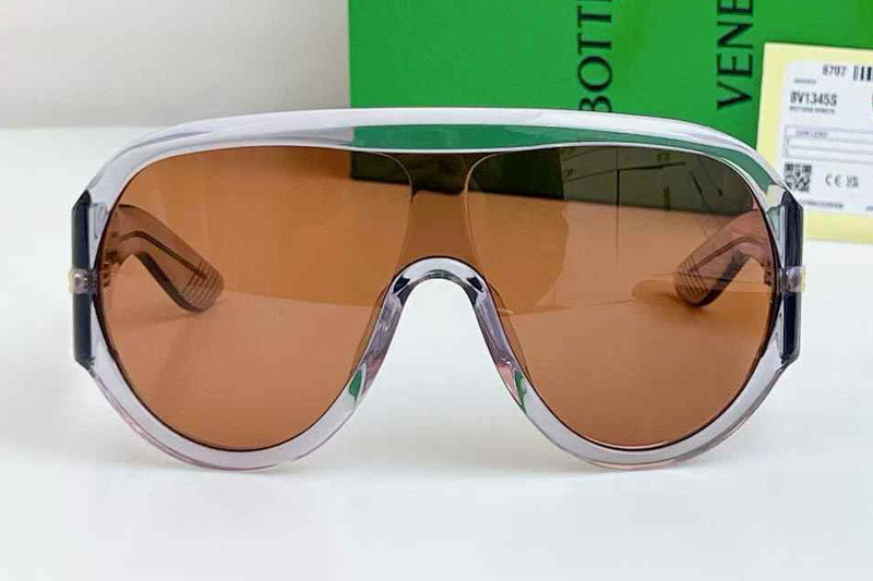 BV1345S Sunglasses Transparent Gray Brown