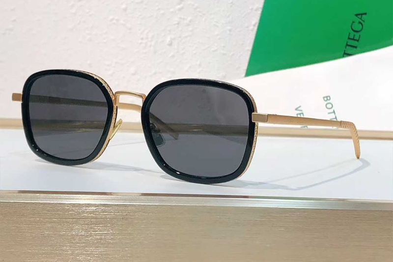 BV1427OA Sunglasses Black Gold Gray