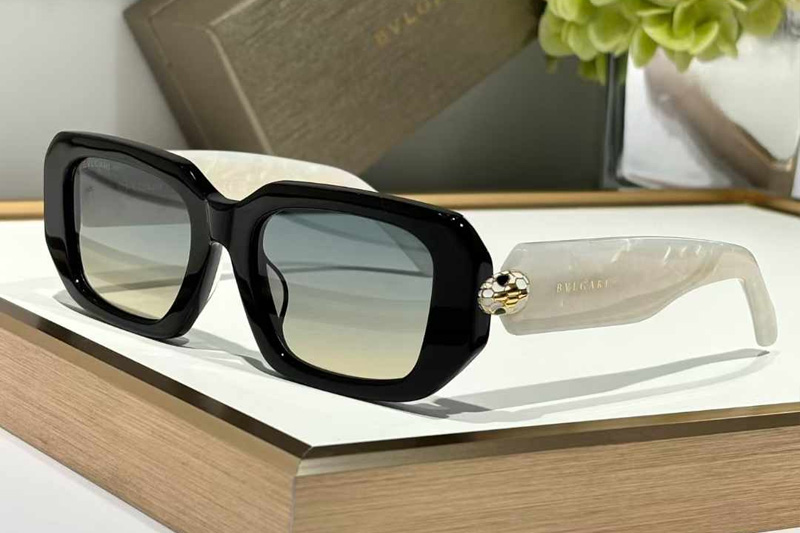 BV40067 Sunglasses Black White Gradient Blue