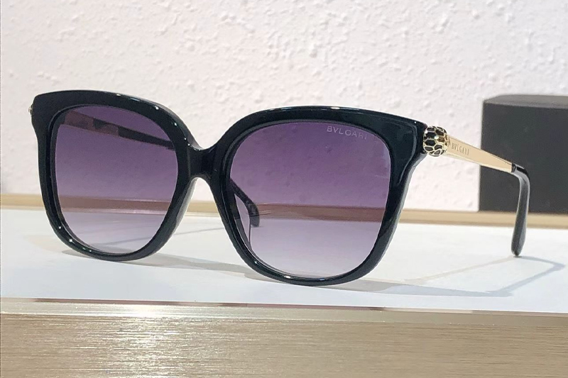 BV40103F Sunglasses Black Gold Gradient Gray
