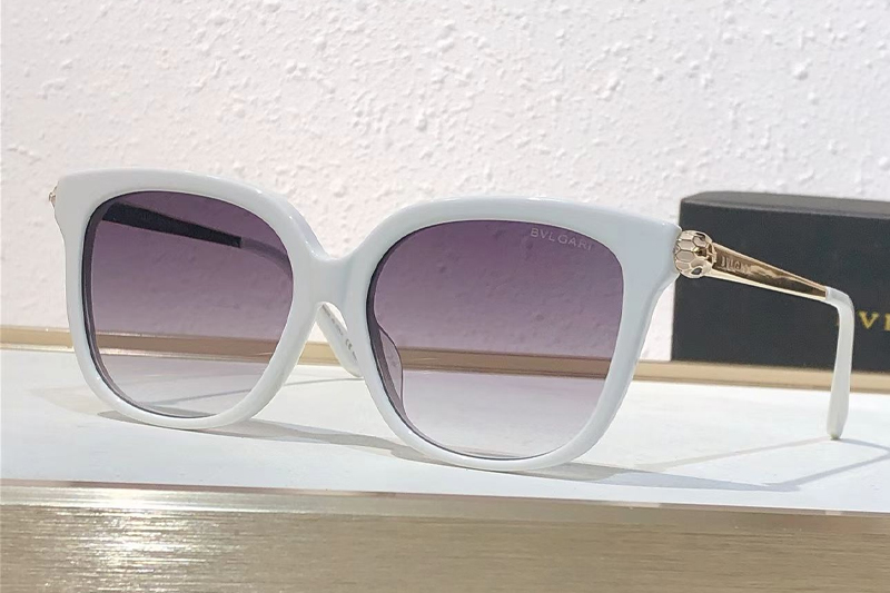 BV40103F Sunglasses White Gradient Gray