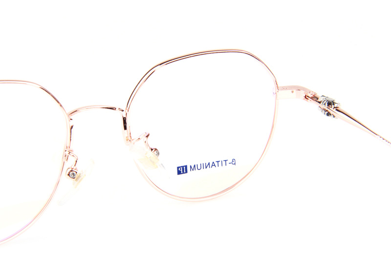 Bhxpe Eyeglasses Rose Gold