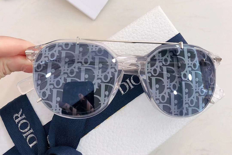 BlackSuit RI Sunglasses Clear Silver Logo