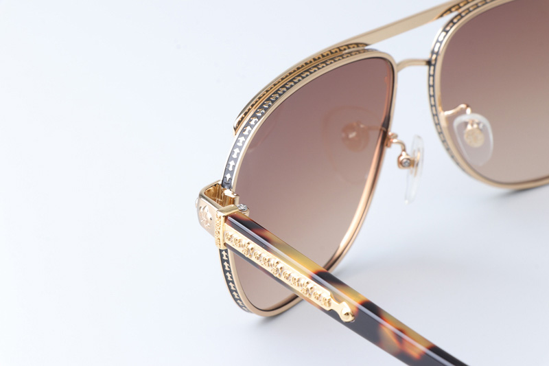 Boneyard I Sunglasses Gold Gradient Brown