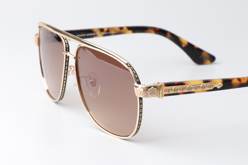 Boneyard I Sunglasses Gold Gradient Brown