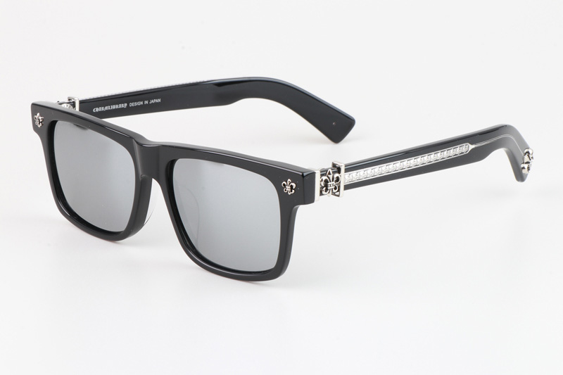 Box Lunch-A Sunglasses Black Silver Mirror