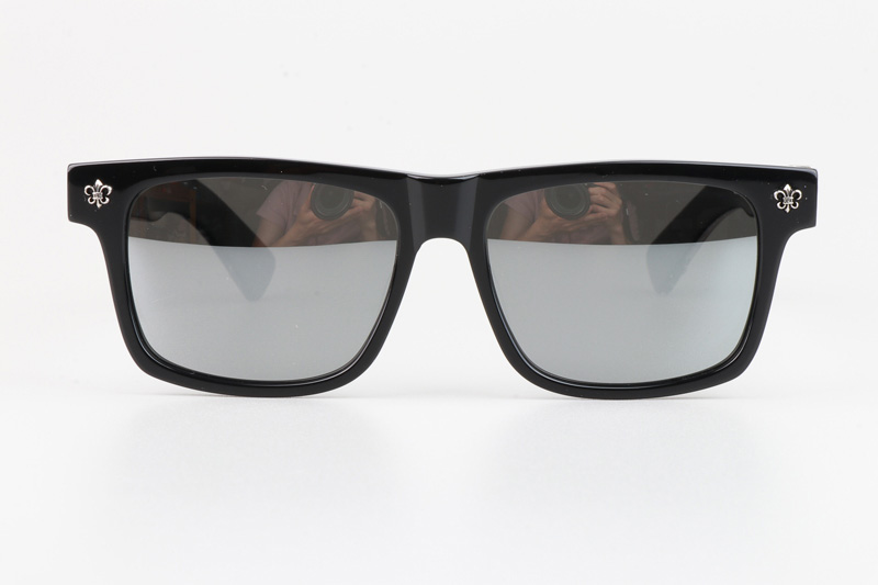 Box Lunch-A Sunglasses Black Silver Mirror