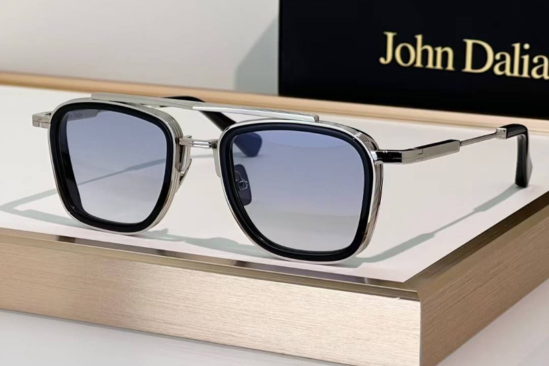 Brad Sunglasses Silver Black Gradient Blue