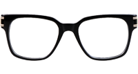 Bulge Eyeglasses Black Gold