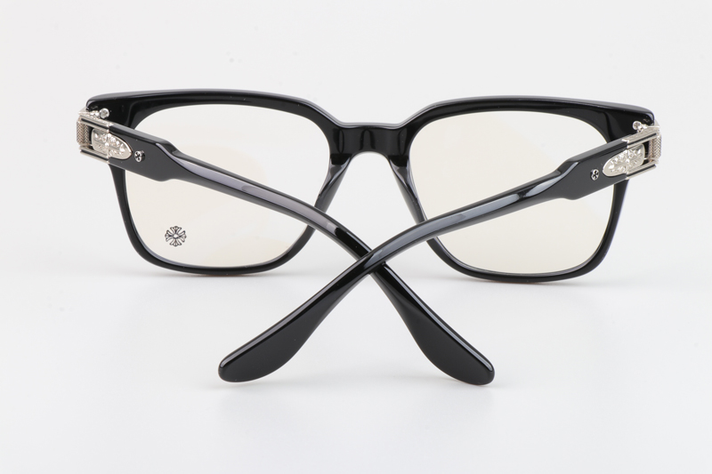 Bulge Eyeglasses Black Silver