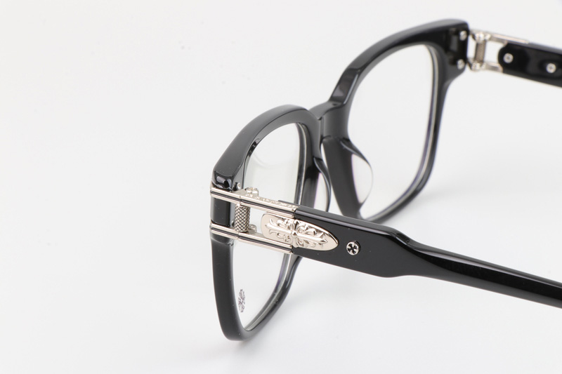 Bulge Eyeglasses Black Silver