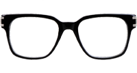 Bulge Eyeglasses Black Silver