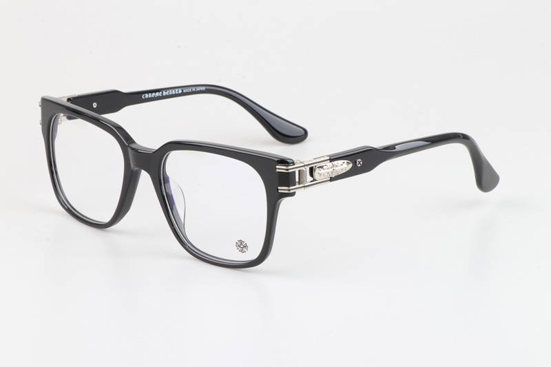 Bulge Eyeglasses Black Silver