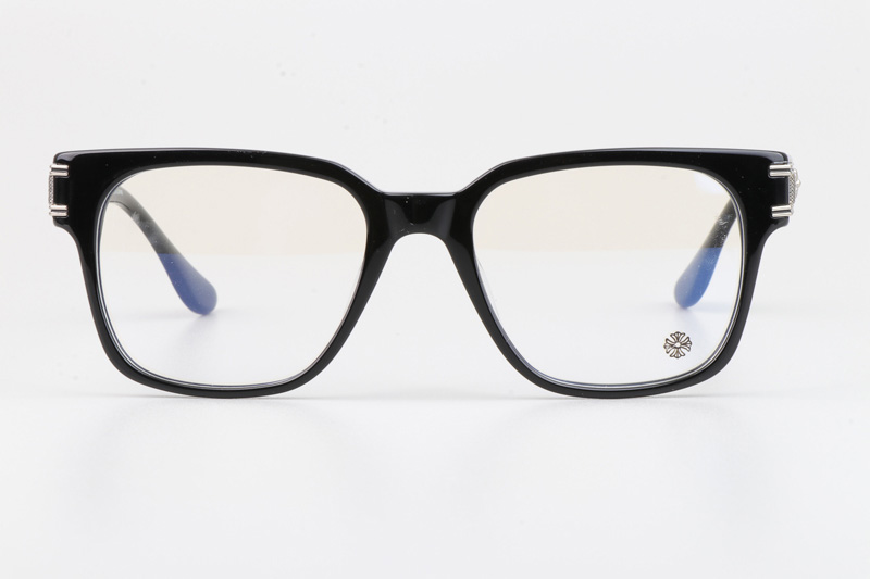 Bulge Eyeglasses Black Silver